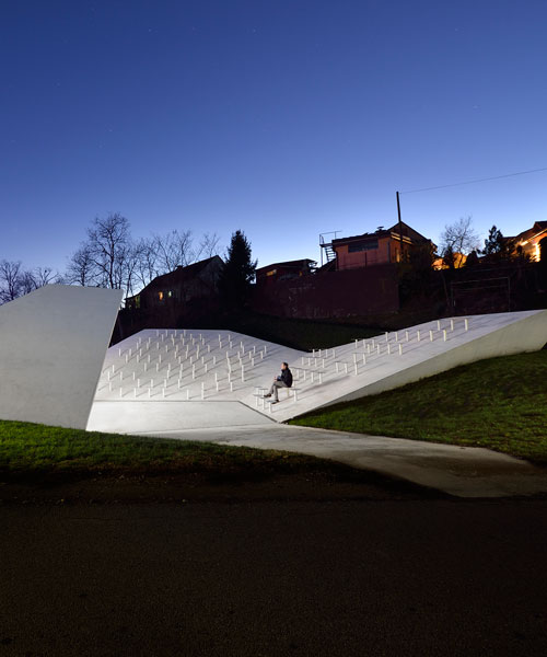 a religious crossroad in a historic slovenian village by enota