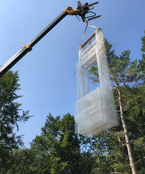 edoardo tresoldi teases new work at 'arte sella' open air museum in italy