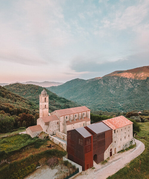amelia tavella adds a copper-clad extension to 15th century convent in corsica