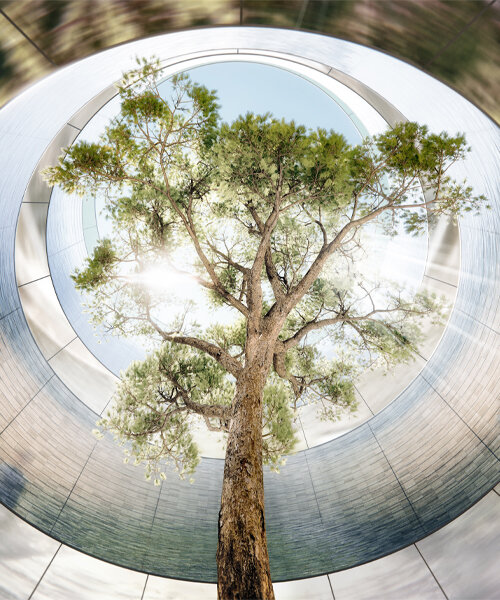 foster + partners' debut project in uruguay wraps around a glass-walled courtyard