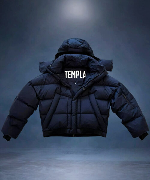 biodegradable down puffer jacket by templa and allied feather + down decomposes in 5 years