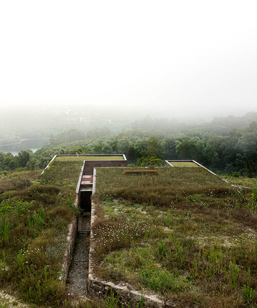 casa da levada: a low-impact home with cork facade and disguised green roof