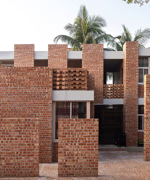 brick walls and perforated jali screens enclose training hub by codec in coastal bangladesh